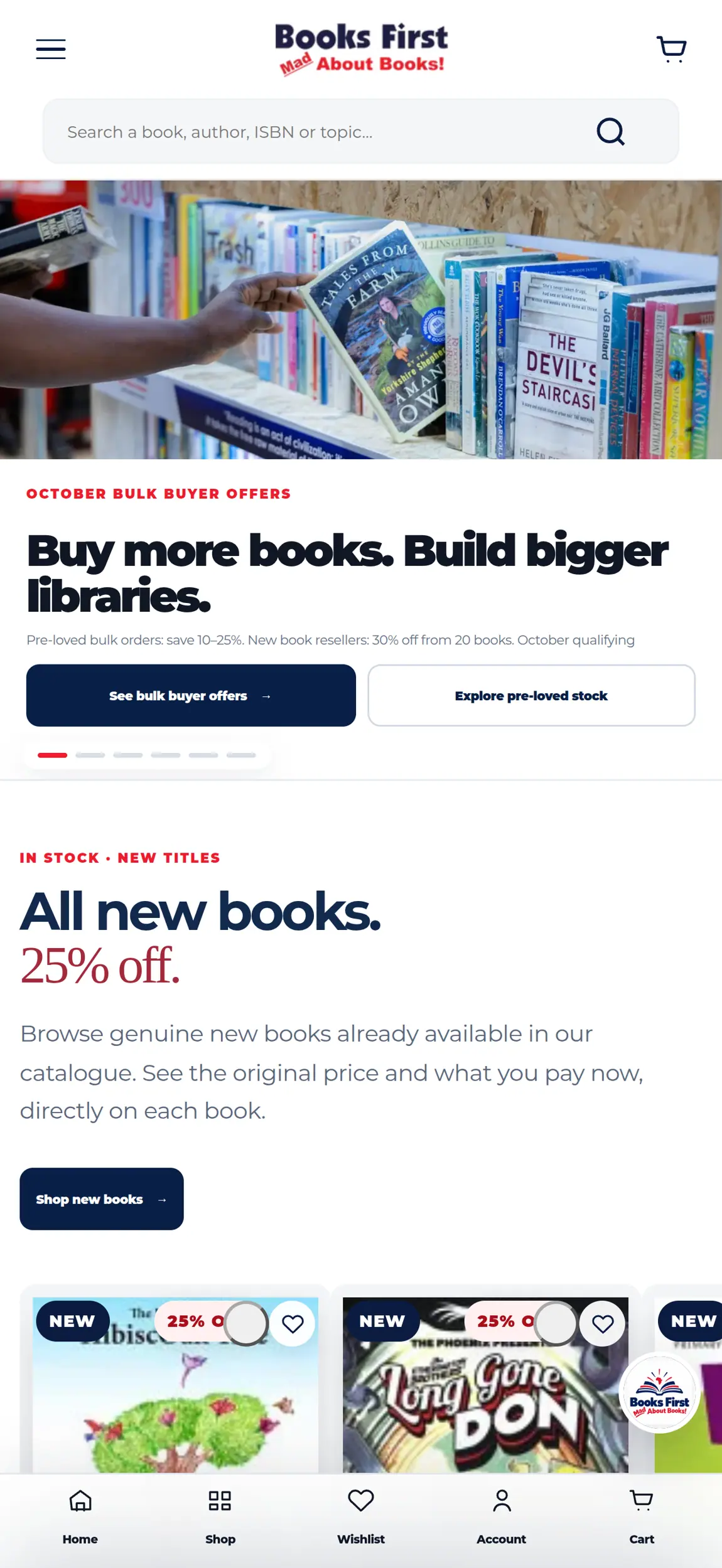 Additional website capture for BooksFirst Africa